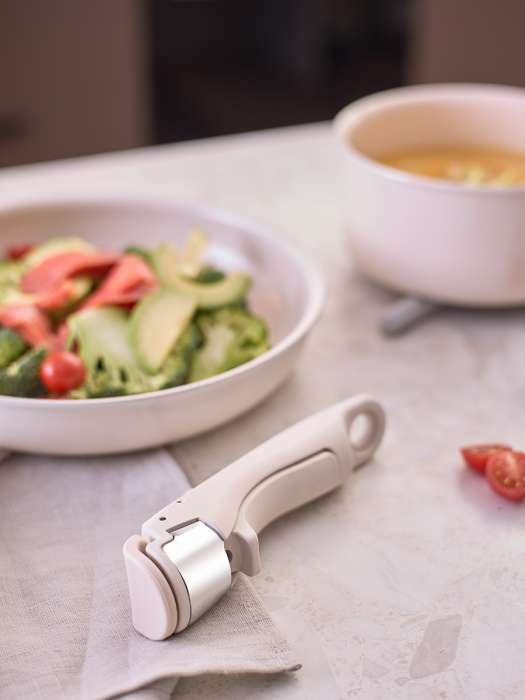 Набор посуды для приготовления со съемной ручкой smart ceramic, 7 предметов, цвета топленого молока Smart Solutions SS0000323