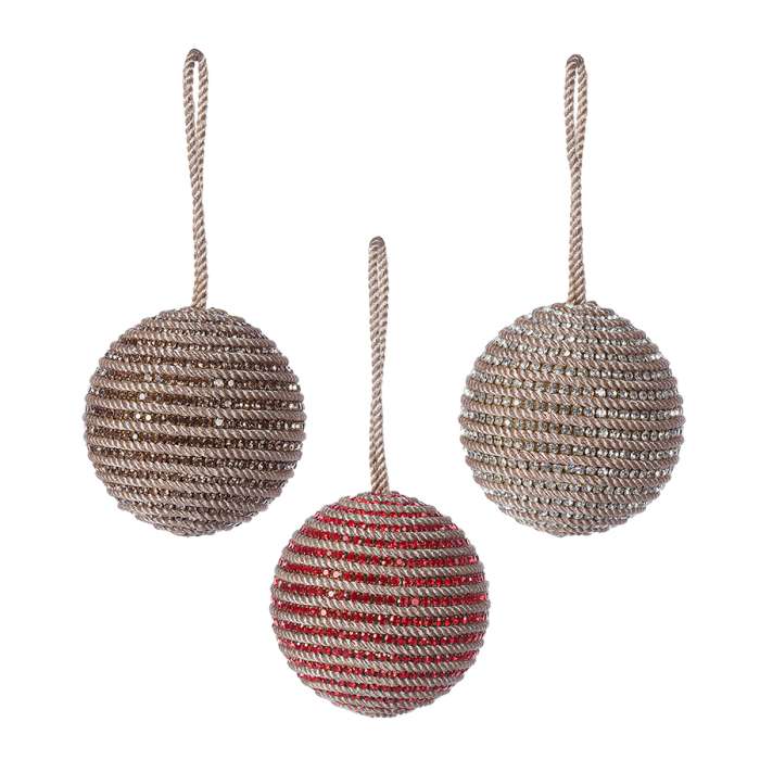 Набор елочных украшений rustic diamonds из коллекции new year essential, 3 шт. Tkano TK25-NY_DEC0003