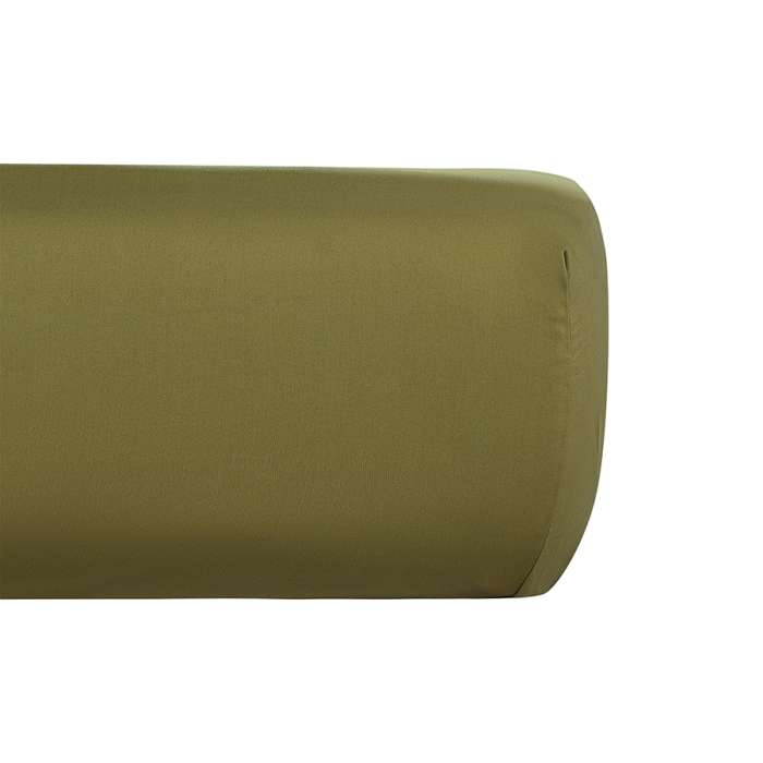 Простыня на резинке из премиального сатина оливкового цвета из коллекции essential, 200х200х30 см Tkano TK25-FS0003