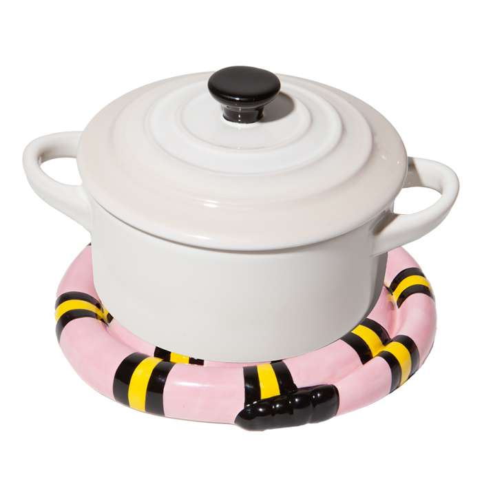 Подставка под горячее snake, розовая DOIY DYTRVSNPK