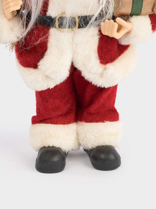 Изделие декоративное, 25 см, мягкое, пластик/полиэстер, Санта с мешком и подарком, New year ANNA LAFARG ANLAF-KH2405