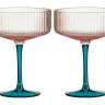 Набор бокалов для коктейля Modern Classic, розовый-зелёный, 0,25 л, 2 шт POZZI MILANO 1876 PM-0158/PIGR