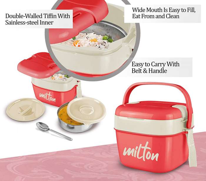 Термо ланч-бокс Cubic Small, 0,8 л, Red MILTON ML31708-RD