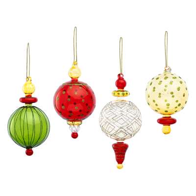 Набор стеклянных ёлочных игрушек Карамель из коллекции new year essential, 8см Tkano TK26-NY_DEC0005