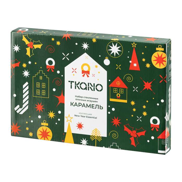 Набор стеклянных ёлочных игрушек Карамель из коллекции new year essential, 8см Tkano TK26-NY_DEC0005