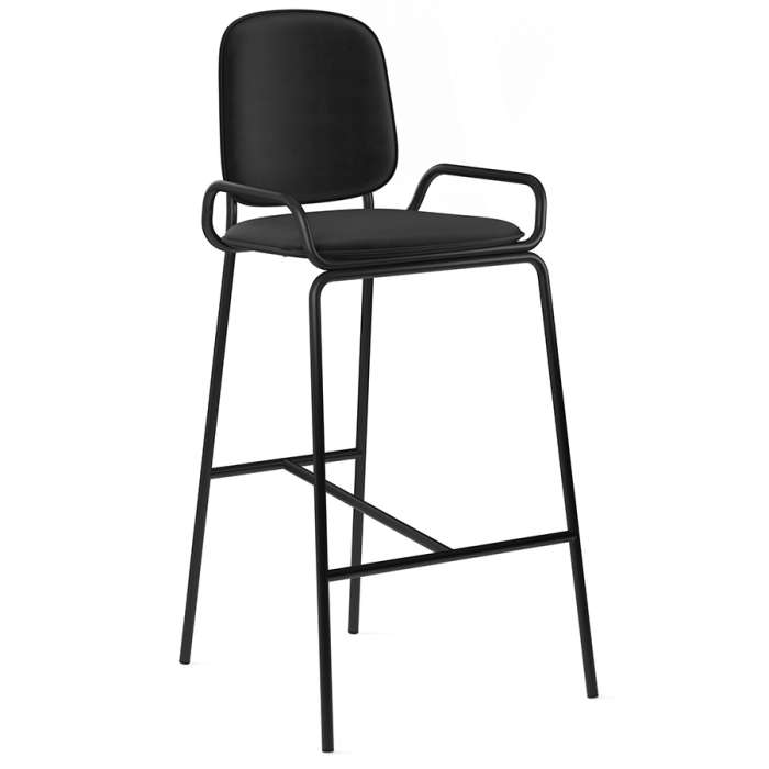Стул барный ror, 2 frame, велюр, черный/черный LATITUDE RORBCH2FRBKVLRBK