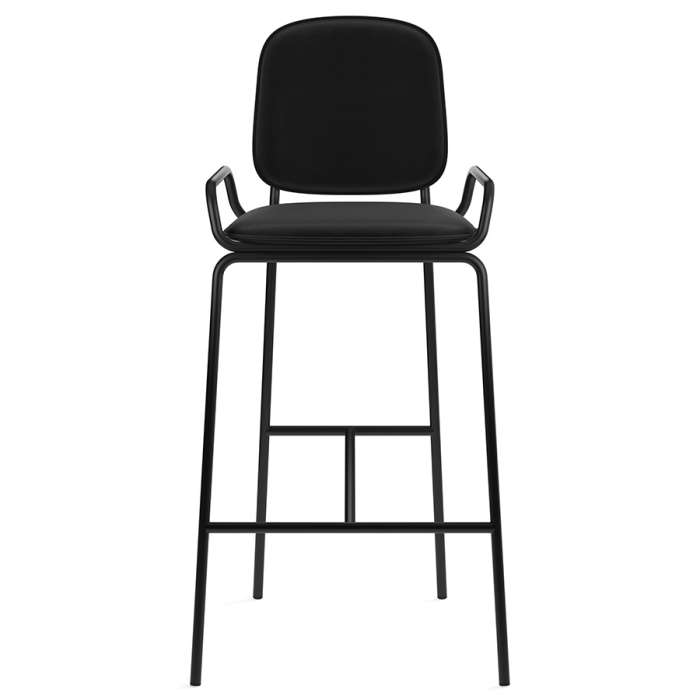 Стул барный ror, 2 frame, велюр, черный/черный LATITUDE RORBCH2FRBKVLRBK