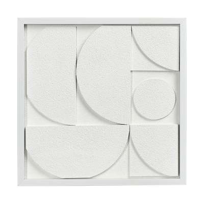 Панно декоративное с эффектом 3d minimalism, с белой рамой, 40х40 см Bergenson Bjorn BB0000842