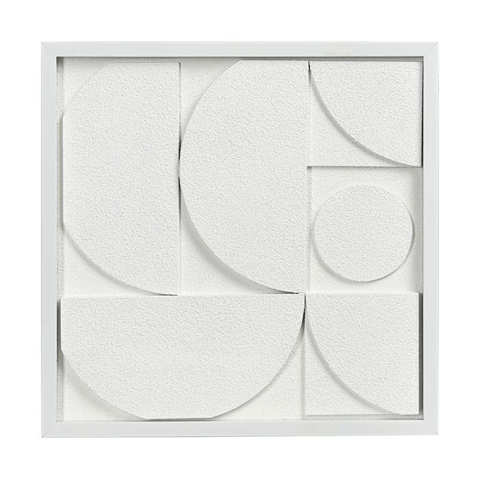 Панно декоративное с эффектом 3d minimalism, с белой рамой, 40х40 см Bergenson Bjorn BB0000842