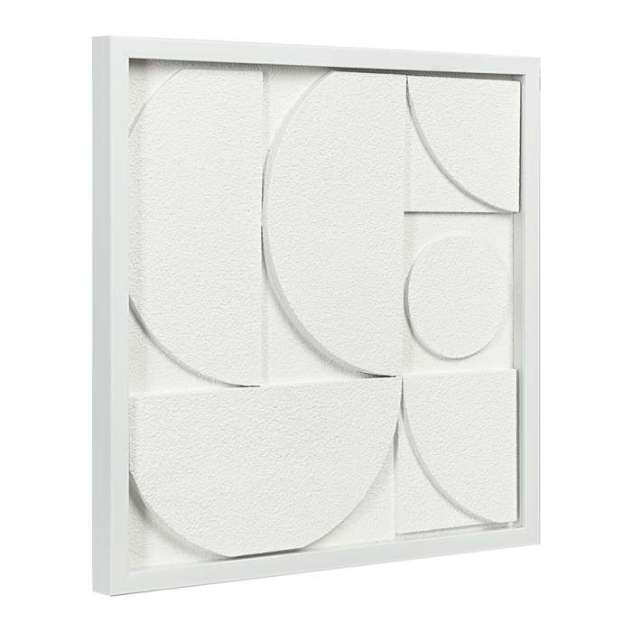 Панно декоративное с эффектом 3d minimalism, с белой рамой, 40х40 см Bergenson Bjorn BB0000842