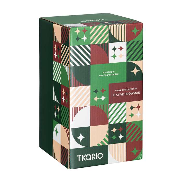 Свеча декоративная festive snowman из коллекции new year essential, 15 см Tkano TK24-NY_CND0009