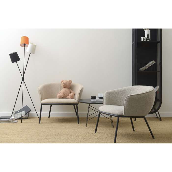 Лаунж-кресло paal, букле, серое Bergenson Bjorn FH-PL-LARMCH-PL-GR