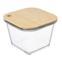 Контейнер для запекания и хранения квадратный eco store с крышкой из бамбука, 1,9 л Smart Solutions SFE-SS-CN-GLS-BM-1.9