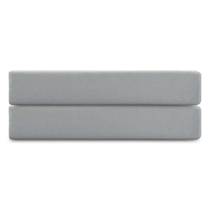 Простыня на резинке из премиального сатина светло-серого цвета из коллекции essential,  160х200х30 с Tkano TK25-FS0010