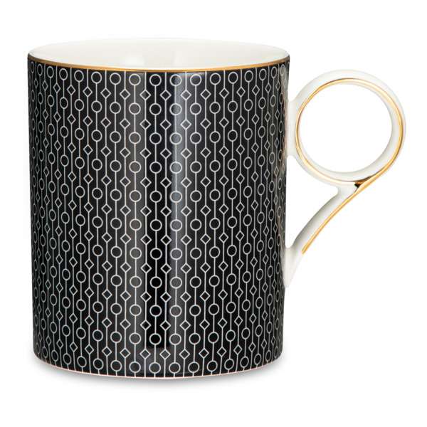 Кружка Mix&Match Home Вола 350 мл, фарфор, черная