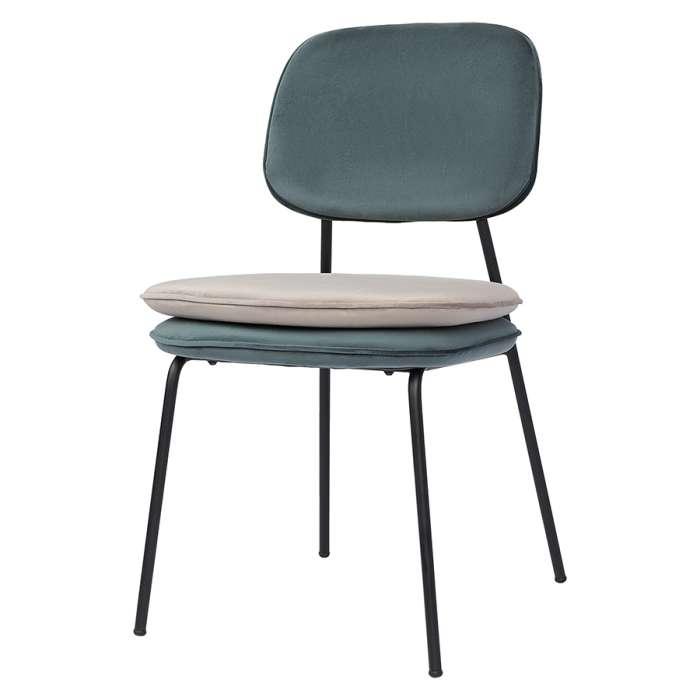 Стул pea, велюр, сине-зеленый/бежевый Bergenson Bjorn BB0000614