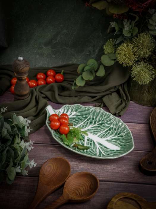 Блюдо овальное 28,3х19,8 см h 5 см, Cabbage CASA DI FORTUNA CDF CB09