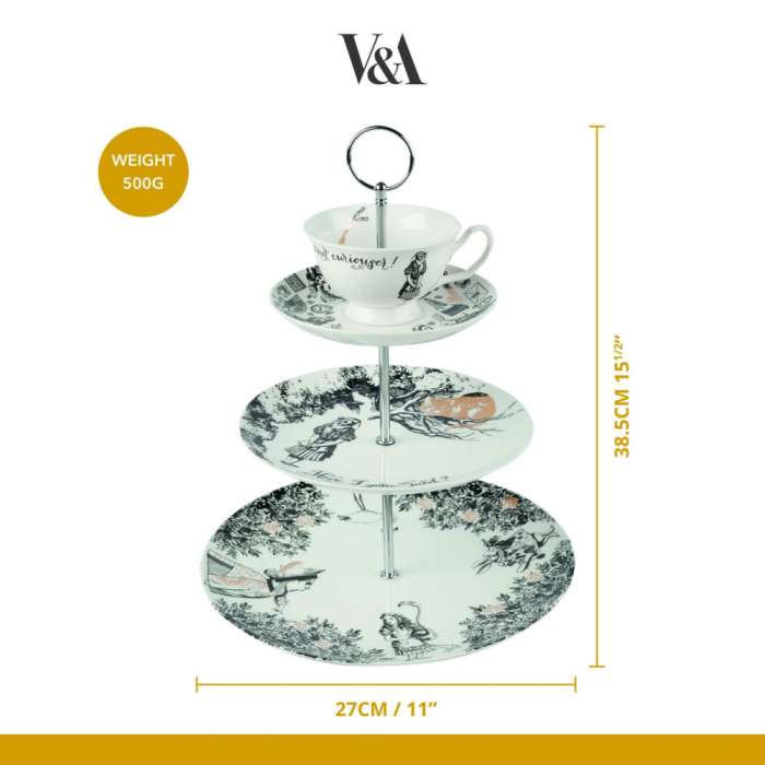Блюдо этажерка для сладостей и фруктов Алиса в Стране Чудес V&A KITCHEN CRAFT 5200022