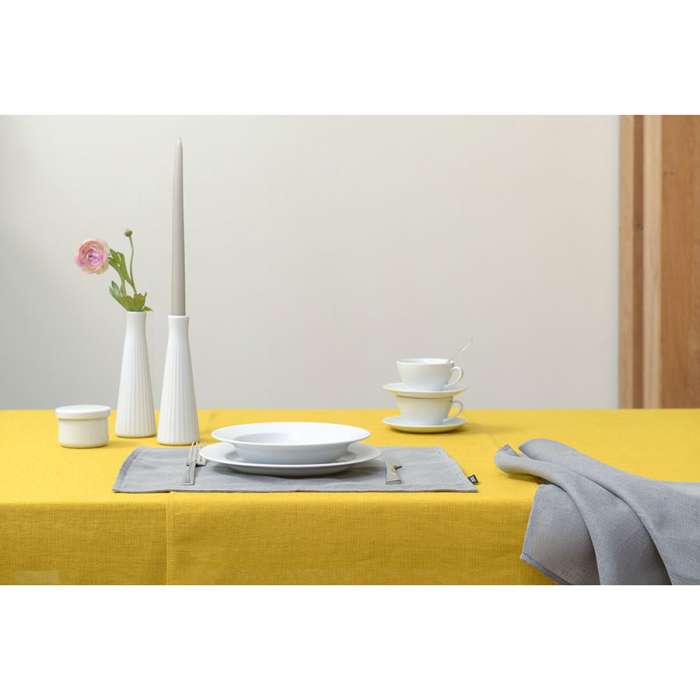 Скатерть из стираного льна горчичного цвета из коллекции essential, 150х250 см Tkano TK22-TC0007