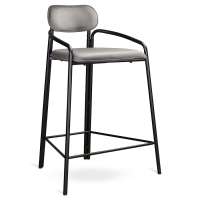 Стул полубарный ror, round, велюр, черный/серый LATITUDE RORBSCHRBKVLRGR