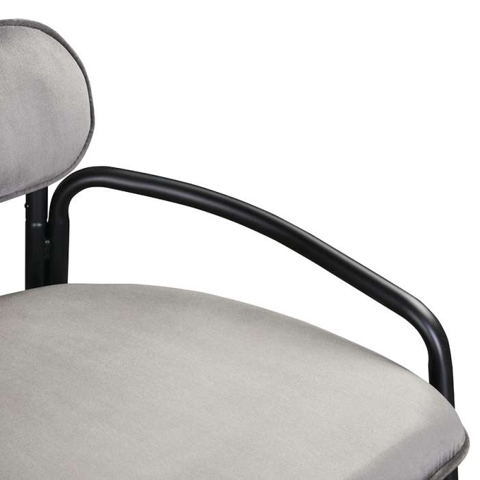 Стул полубарный ror, round, велюр, черный/серый LATITUDE RORBSCHRBKVLRGR