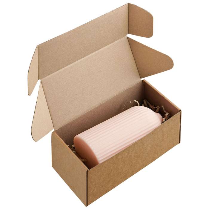 Свеча декоративная бежево-розового цвета из коллекции Edge, 16,5 см TKANO TK22-CND0011