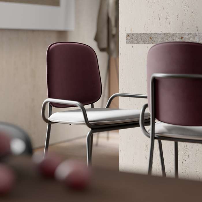 Стул барный ror, 2 frame, велюр, черный/пурпурный/серый LATITUDE RORBCH2FRBKVLRDPRPLWGR