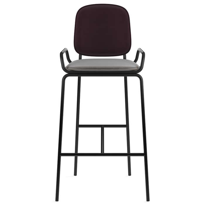 Стул барный ror, 2 frame, велюр, черный/пурпурный/серый LATITUDE RORBCH2FRBKVLRDPRPLWGR