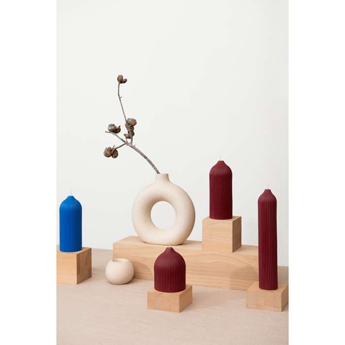 Свеча декоративная бордового цвета из коллекции Edge, 25,5 см TKANO TK22-CND0021