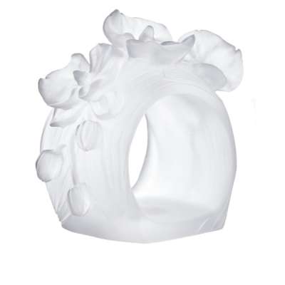 Кольцо для салфеток Decor de table Орхидея, хрусталь, белое, п/к