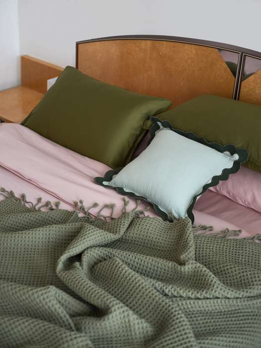 Простыня на резинке из премиального сатина цвета пыльной розы из коллекции essential, 160х200х30 см Tkano TK24-FS0047