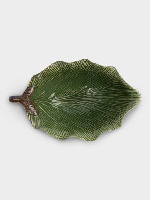 Ваза для фруктов, 26х10 см, керамика, зеленая, Шишки на еловой ветке, Fir branch ANNA LAFARG  ANLAF-DDC-310124-14