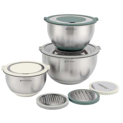Набор стальных мисок balance с крышками и терками, 1,5 л/3 л/ 5 л Smart Solutions SS0000418