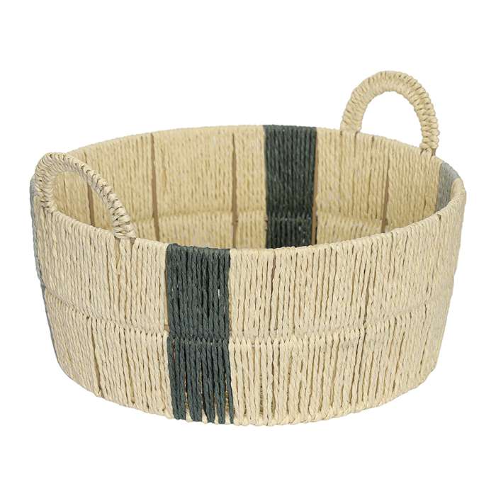 Корзина плетеная круглая bodhran sage из коллекции ethnic, размер l Tkano TK24-ST_BA0025