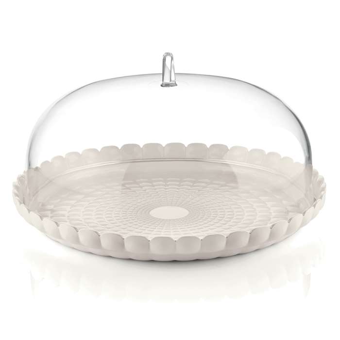 Блюдо сервировочное с крышкой tiffany, D36 см, молочно-белое Guzzini 199500156