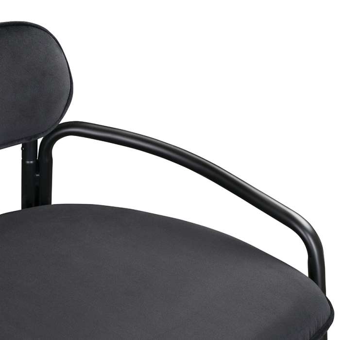 Стул полубарный ror, round, велюр, черный/черный LATITUDE RORBSCHRBKVLRBK