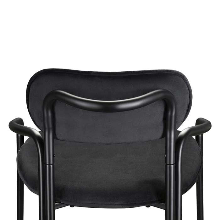 Стул полубарный ror, round, велюр, черный/черный LATITUDE RORBSCHRBKVLRBK