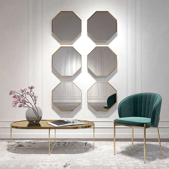 Зеркало настенное raffin, 51х51 см, золотое Bergenson Bjorn BB0000266