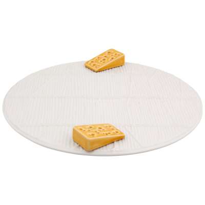 Блюдо для сыра с ручками Bordallo Pinheiro Сыр 26 см белое, керамика