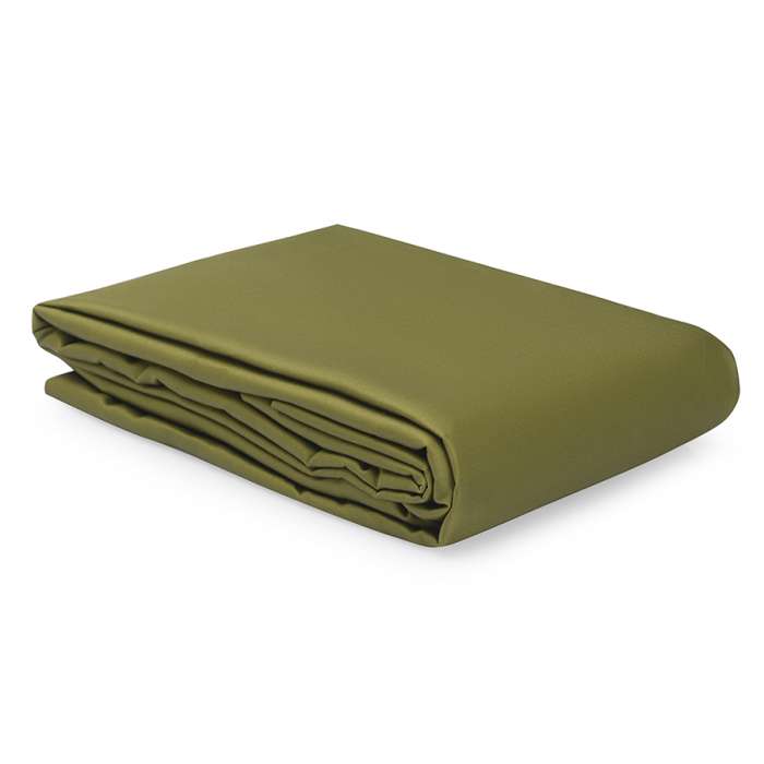 Простыня на резинке из премиального сатина оливкового цвета из коллекции essential, 200х200х30 см Tkano TK24-FS0021