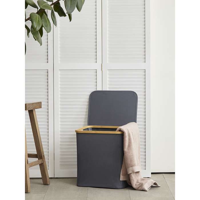 Корзина для белья neat mid, 40x33x43 см, серая Smart Solutions SS0000152