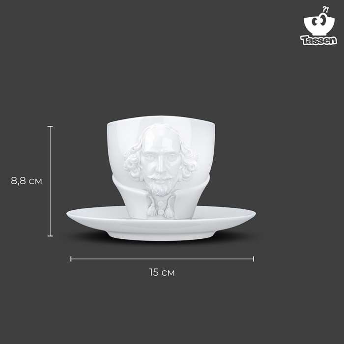 Чайная пара talent, william shakespeare, 260 мл, белая Tassen T80.12.01