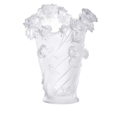 Ваза Decor de table Роза 35 см, хрусталь, белая, п/к