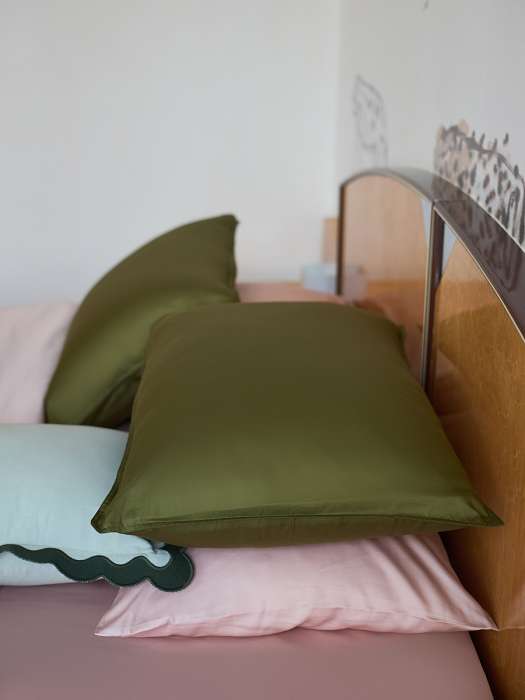 Простыня на резинке из премиального сатина цвета пыльной розы из коллекции essential, 180х200х30 см Tkano TK24-FS0048