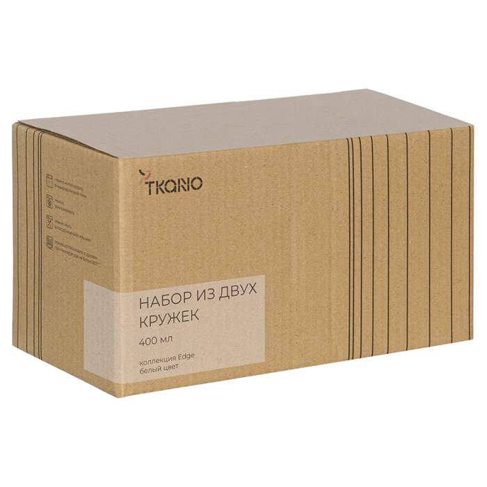 Набор из двух кружек белого цвета из коллекции edge, 400 мл Tkano TK22-TW_CU0007