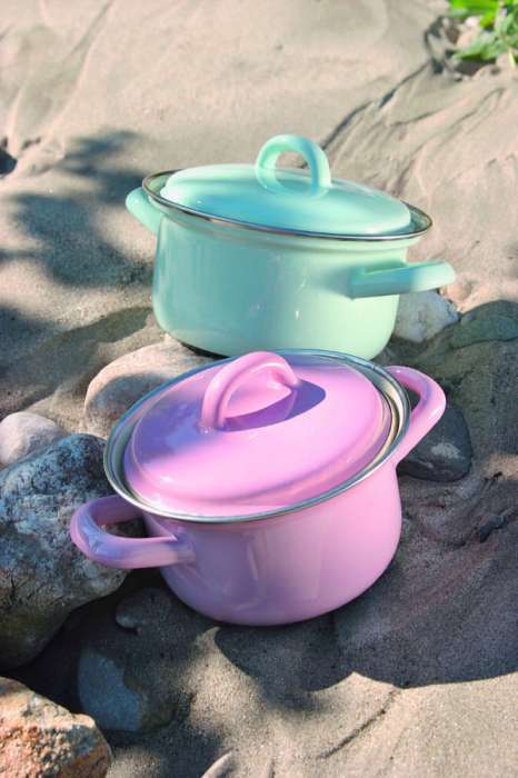 Кастрюля 1 л пастель зелёный УЦЕНКА PASTELL RIESS 0278-006-1