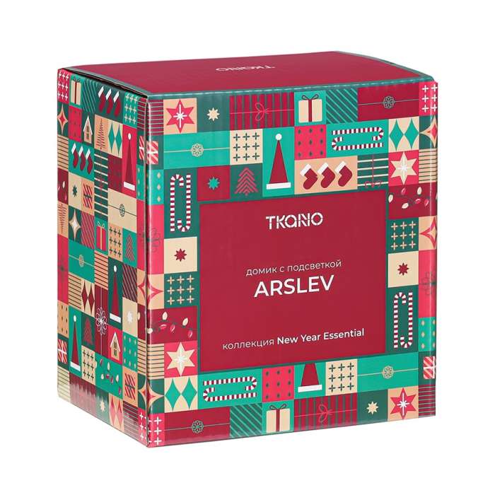 Домик с подсветкой arslev из коллекции new year essential, 11 см Tkano TK25-NY_LH0003