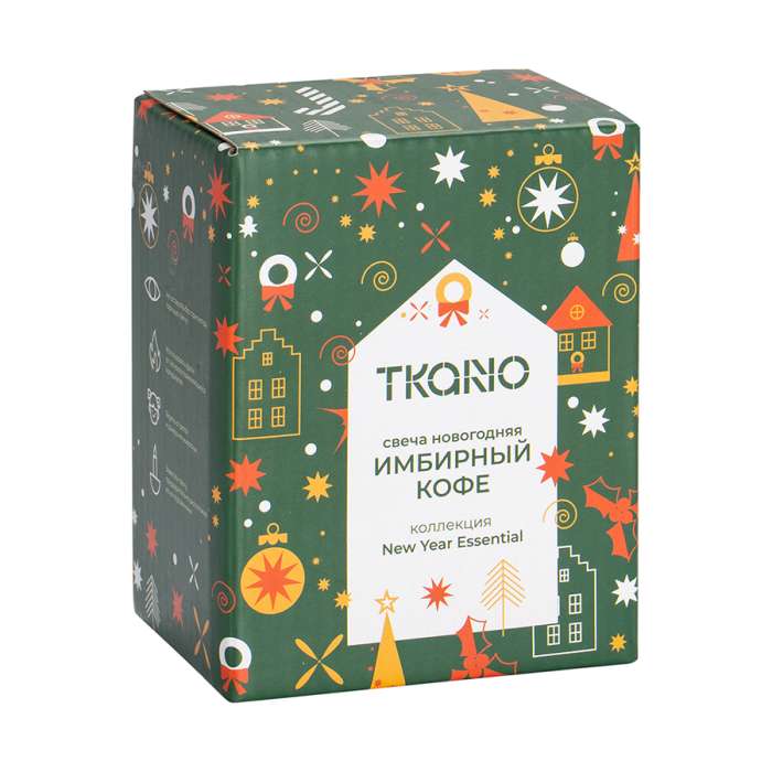 Свеча новогодняя Имбирный Кофе из коллекции new year essential, 9,5см Tkano TK26-NY_CND0002