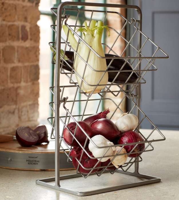Корзина для хранения двухуровневая Industrial Kitchen KITCHEN CRAFT IND2TBASKET