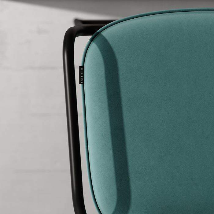 Стул барный ror, 2 frame, велюр, черный/серый LATITUDE RORBCH2FRBKVLRGR